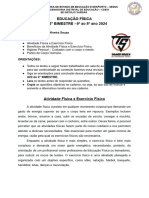 EDUCAÇÃO FÍSICA 1 e 2 BIMESTRE - 6º Ao 8º 2024 EEGV