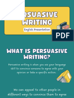 Persuasive Writing English Presentation in Green Yellow Illustrative Style