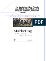 Test Bank For Marketing: Real People, Real Choices, 10th Edition, Michael R. Solomon, Greg W. Marshall, Elnora W. Stuart