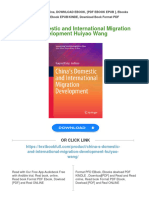 (FREE PDF Sample) China S Domestic and International Migration Development Huiyao Wang Ebooks