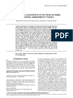 Cognition Tests in MDD