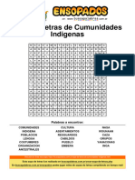 Sopa de Letras de Cumunidades Indigenas