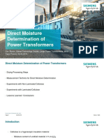 Direct Moisture Determination of Power Transformers