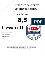 Lesson 10 Pre Ielt 2