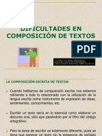 Dificultades en La Composicion de Textos