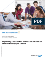 Replicating Cost Centers From SAP S4HANA OnPremise To Employee Central