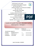 Contrôle de La Qualité D'une Denrée Alimentaire