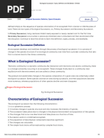 Ecological Succession - Types, Definition and Get Details - Embibe