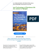 Full Download The Chemistry and Technology of Petroleum 5th Edition James G. Speight PDF