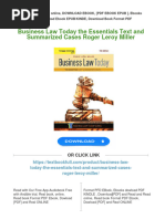 Business Law Today The Essentials Text and Summarized Cases Roger Leroy Miller Download PDF