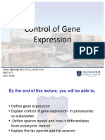 Control of Gene Expression