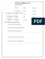 Grade 8 Cambridge - Ict Revision