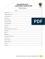 Benoni High School Grade 10 Assessment Plan 1