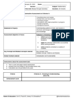 Summative Assessment - Criterion A