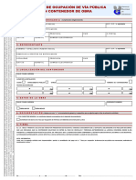 Solicitud de Ocupacion de Via Publica Con Contenedor de Obra