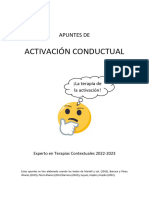 Apuntes ACTIVACIÓN CONDUCTUAL 2022-2023