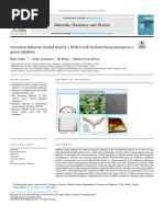 Corrosion Behavior of Mild Steel in 1 M HCL With Cyclotrichium Niveum As A Green Inhibitor