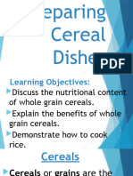 Preparing Cereal Dishes