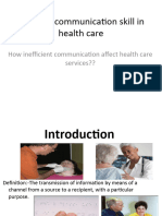 Basics of Communication Skill in Health Care