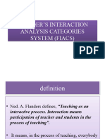 Flander's Interaction Analysis Categories System (Fiacs)