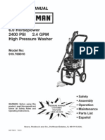 CRAFTSMAN Pressure Washer Model #919769010 - L0711134