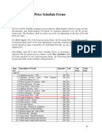 Price Schedule Forms: Note To The Purchaser