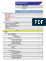 Sample Materials and Maintenance Costing