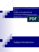 Bankruptcy Law and Dispute - PT 1.1