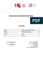 Course Work Material Science