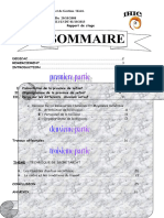 Rapport de Stage A La Province Sefssaf