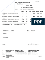 Final Year Diploma in Mechanical Result Rayson Cardozo