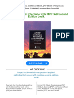 Applied Statistical Inference With MINITAB Second Edition Lesik Download PDF