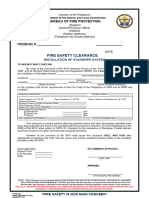 FSED 55F Fire Safety Clearance For Installation of Standpipe Rev00