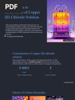 Introduction To Electrolysis of Copper II Chloride Solution