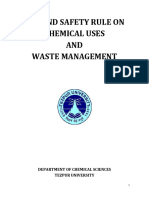 Sop and Safety Rule On Chemical Uses AND Waste Management: Department of Chemical Sciences Tezpur University