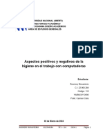 Aspectos Positivos y Negativos de La Higiene en El Trabajo Con Computadoras