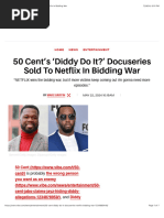 50 Cent's 'Diddy Do It?' Docuseries Sold To Netflix in Bidding War