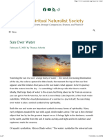 Sun Over Water - The Spiritual Naturalist Society