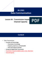 IN 1501 - Transmission Impairments Channel Capacity