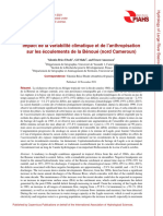 Impact de La Variabilité Climatique Et de L'anthropisation Sur Les Écoulements de La Bénoué (Nord Cameroun)