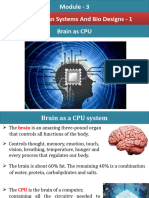 Module - 3 Brain As CPU