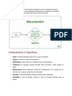 Characteristics of Algorithms