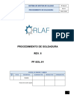 Procedimiento de Soldadura