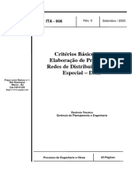 ITA-006 - R-00 - Critérios Básicos para Elaboração de Projetos de Redes de Distribuição Aérea Especial DAE