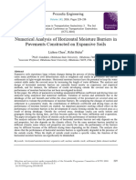 Numerical Analysis of Horizontal Moisture Barriers in Pavement Constructed On Expansive Soils