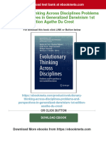 (PDF Download) Evolutionary Thinking Across Disciplines Problems and Perspectives in Generalized Darwinism 1st Edition Agathe Du Crest Fulll Chapter