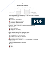 HEAT CAPACTY EXERCISES Solution