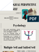 3 Psychological Perspective of The Self