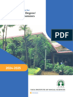 Post Graduate Degree/ Diploma Programmes: Admission Brochure For