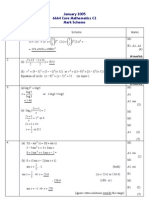 January 2005 6664 Core Mathematics C2 Mark Scheme